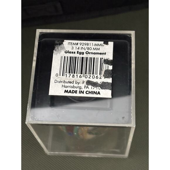 2005 LIMITTED SERIES HAND CRAFTED CHRISTMA HOLIDAY GLASS ORNAMENT EGG SHAPE - Picture 6 of 7